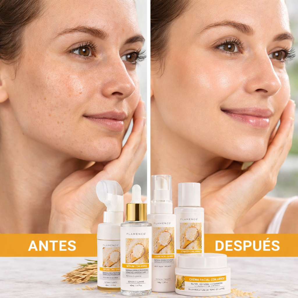 Skin Care Set de Arroz – Rutina Facial Iluminadora y Nutritiva